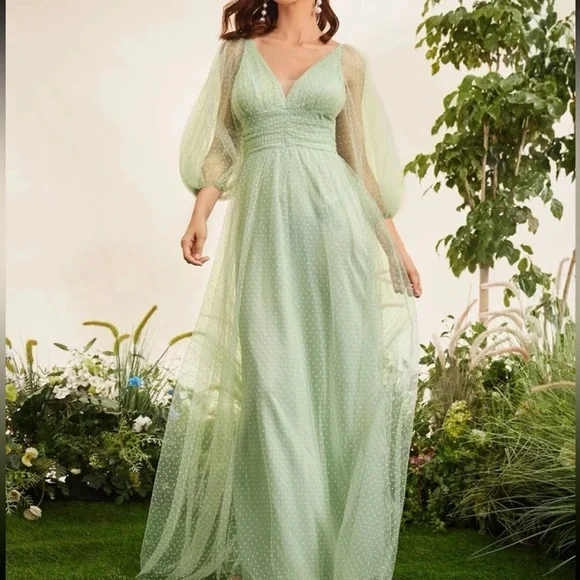 Shein Dresses | Shein Belle Bridesmaids Dress | Color: Green | Size: S | Zarifaruzieva98's Closet Shein Dresses | Shein Belle Bridesmaids Dress | Color: Green | Size: S | Zarifaruzieva98's Closet
